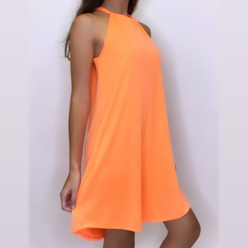 Casual Women's Summer Boho Beach Dress Sleeveless Sundresses with Pockets - Picture 3 of 5